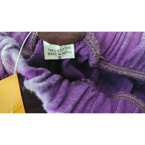 K.P.C. Colorful Handmade Purple Bohemian Floral Embroidered Pants Small - Picture 8 of 10